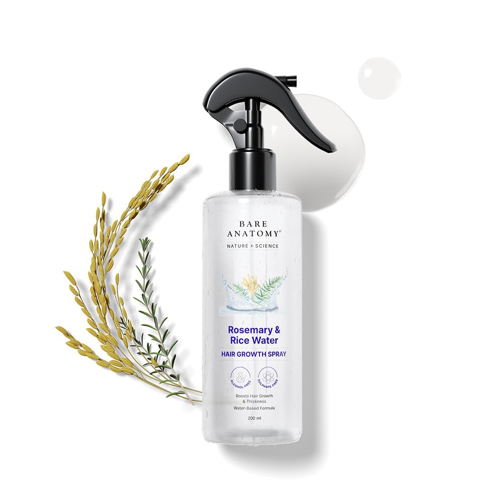 Bare Anatomy Rosemary & Rice Water Hair Growth Spray, 200ml