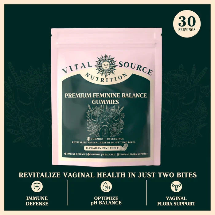 Feminine Balance Gummies for Women - Probiotic & Vitamin C Support for Intimate Health & Immunity