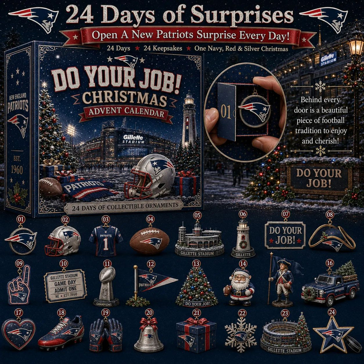 NFL Football Team Advent Calendar – 24-Day Fan Surprise Collection