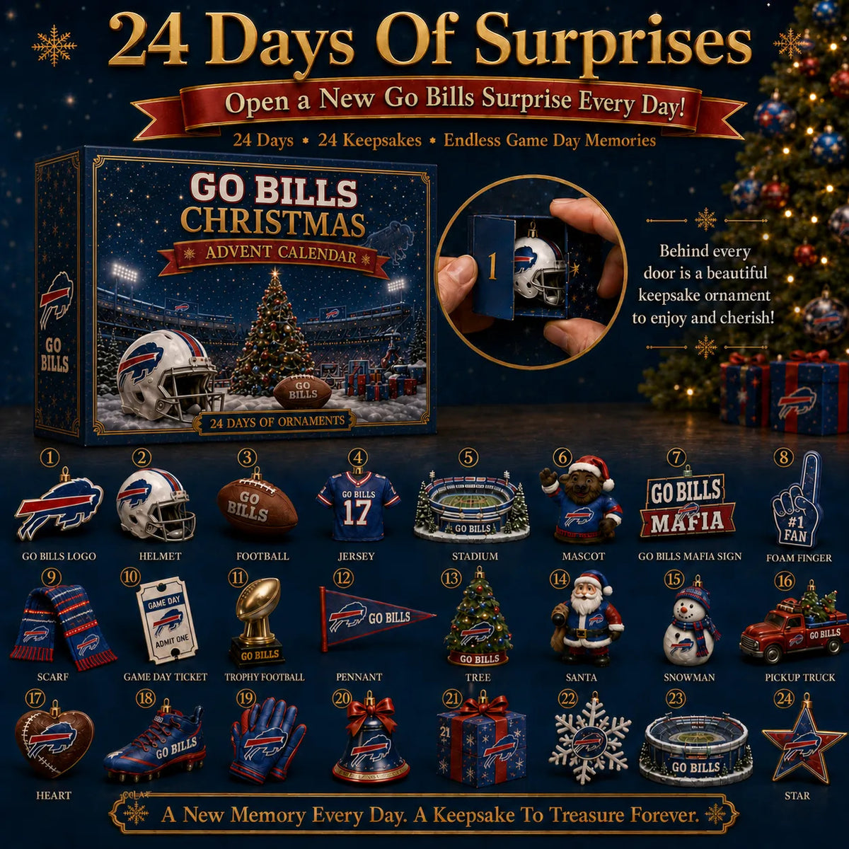 NFL Football Team Advent Calendar – 24-Day Fan Surprise Collection