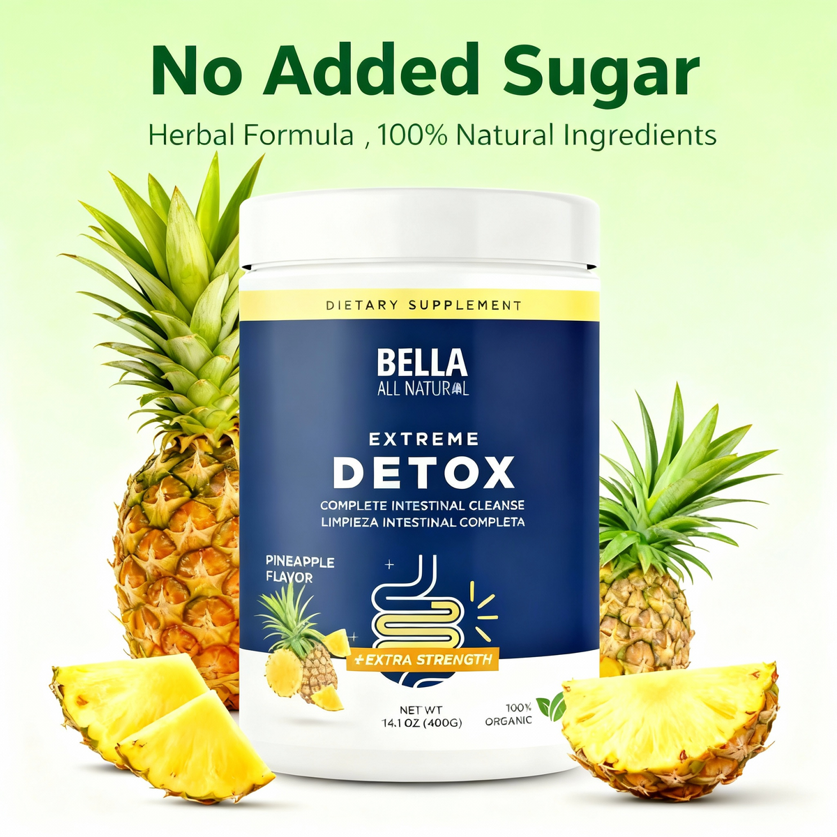 Pineapple Extreme Detox Powder – Supports Sleep Balance, Deep Detox & Skin Radiance | All-Natural Cleanse Supplement